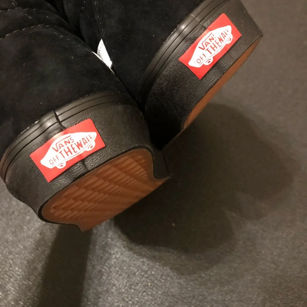 25. Vans Sk8-Hi pig suede black/black eco dry water repellent W9.5/M8 - Picture 6 of 9
